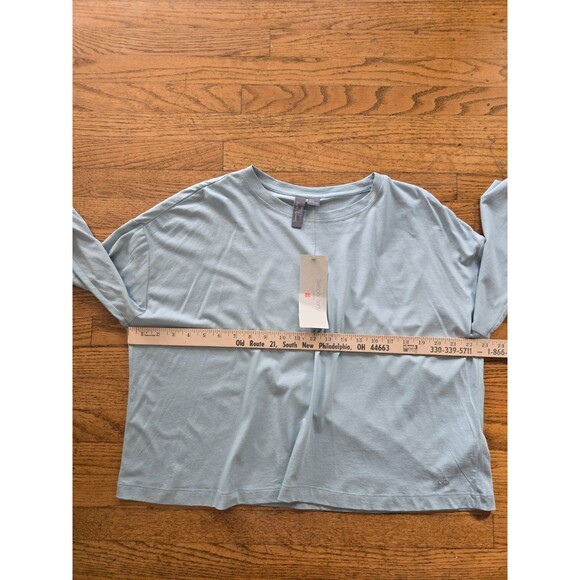 Sweaty Betty Muted Teal Essential Crop Long Sleeve T-Shirt Size Large NWT - Picture 5 of 6